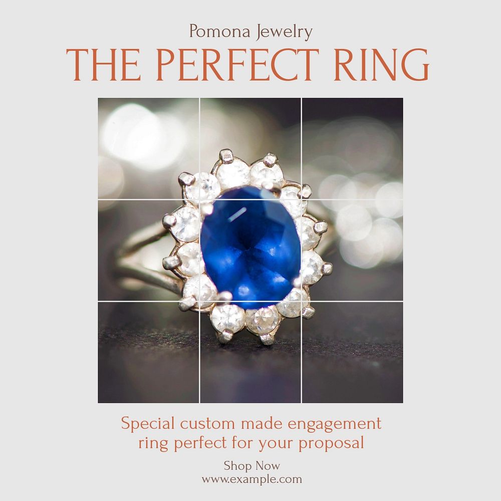 The perfect ring Instagram post template, editable text