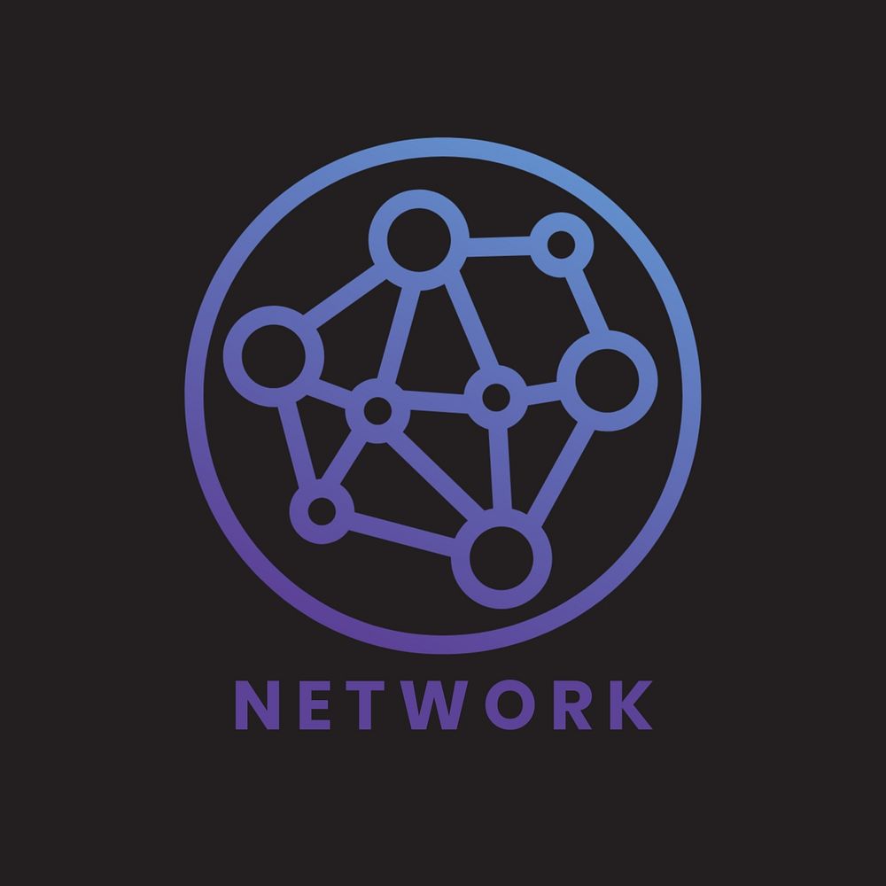 Networking technology logo template, editable design