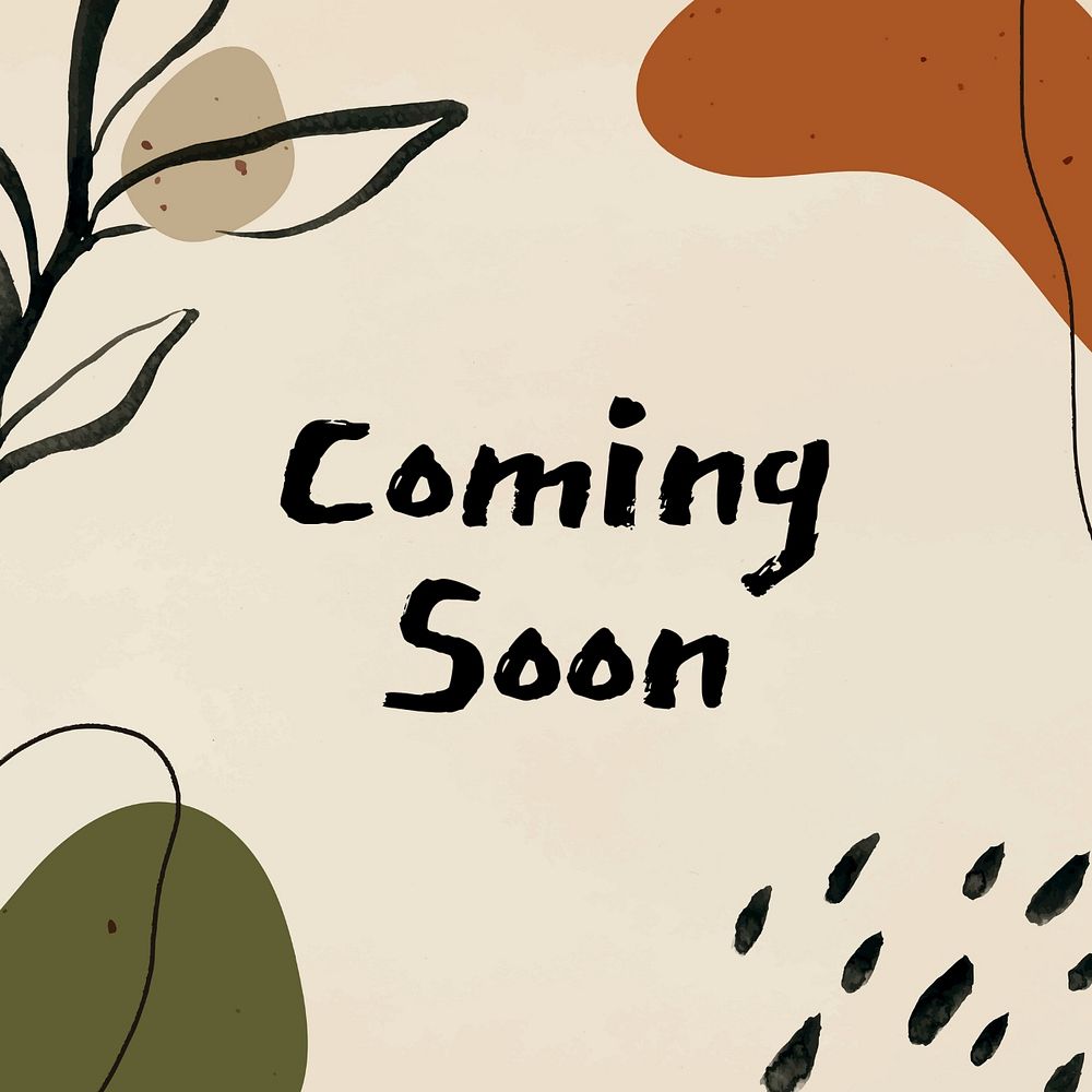 Coming soon Instagram post template, editable text