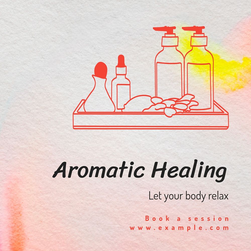 Aromatherapy Instagram post template, editable text