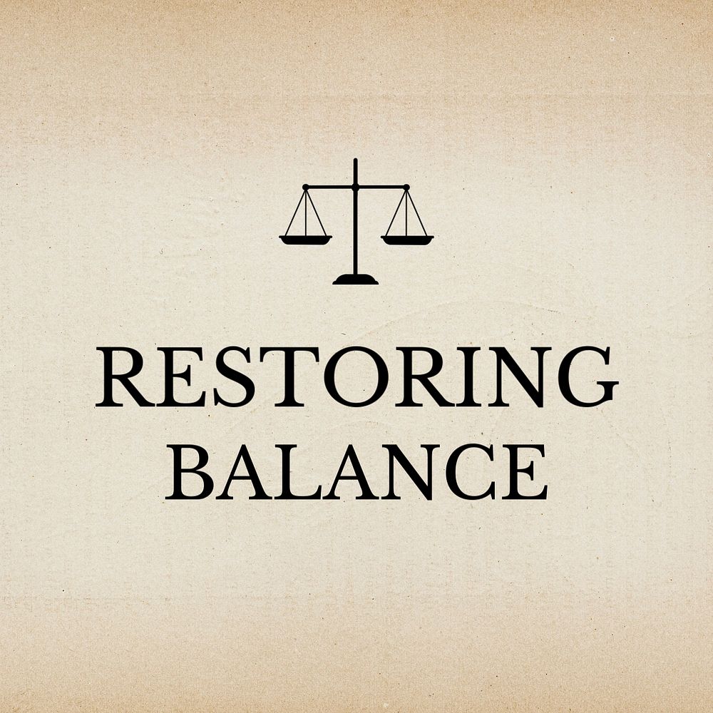 Restoring balance Instagram post template, editable text