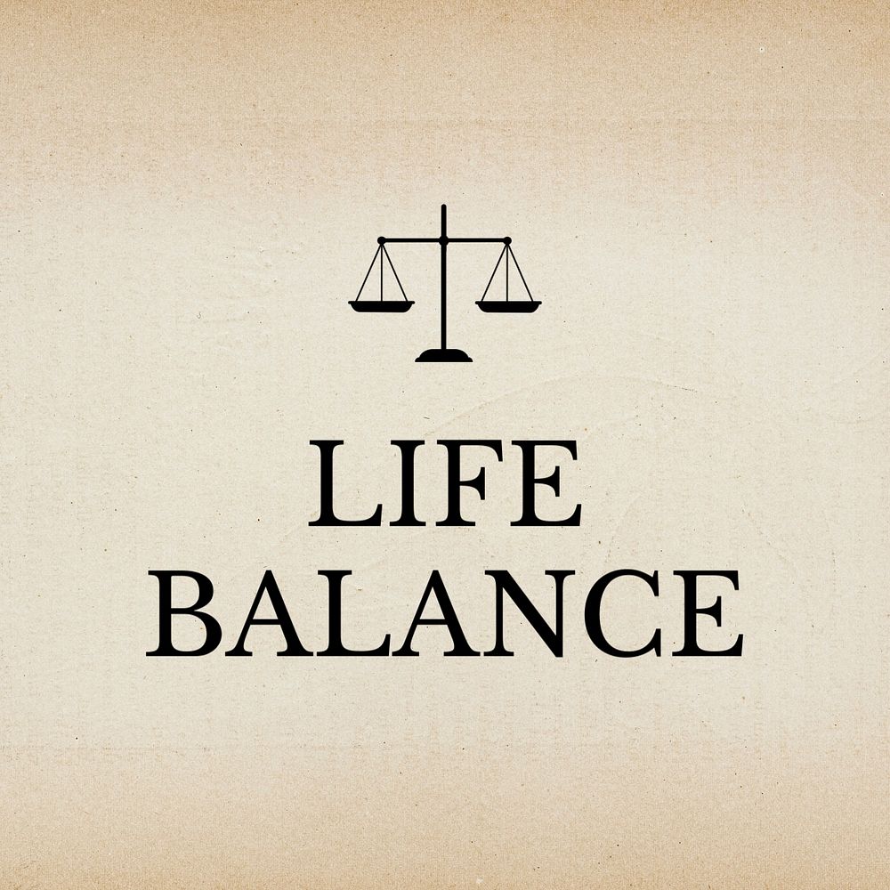 Life balance Instagram post template, editable text