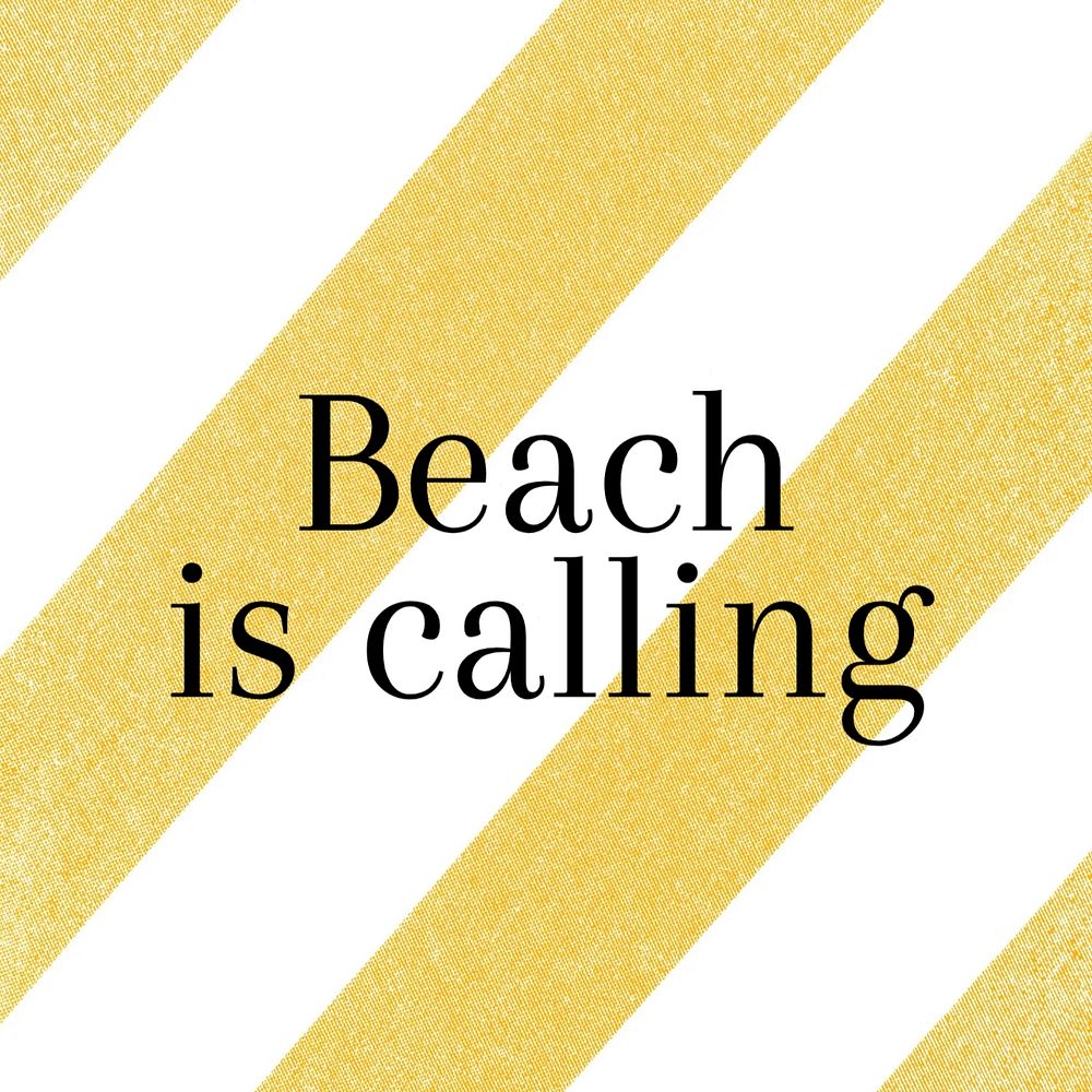 Beach is calling Instagram post template, editable text