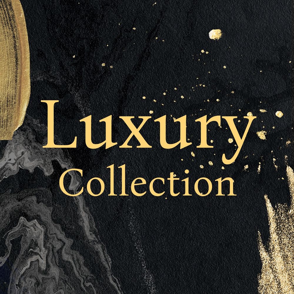 Luxury collection Instagram post template, editable text