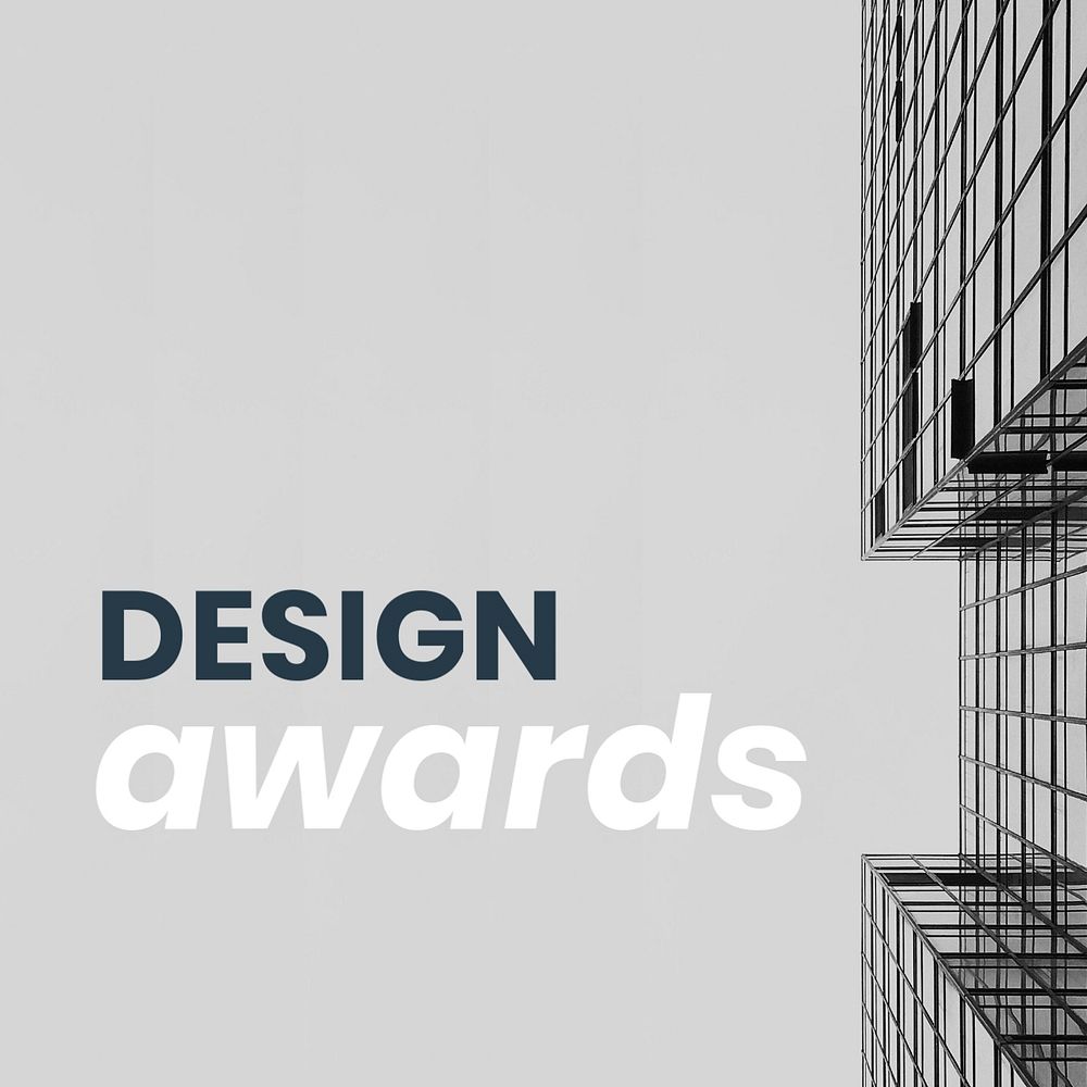 Design awards Instagram post template, editable text