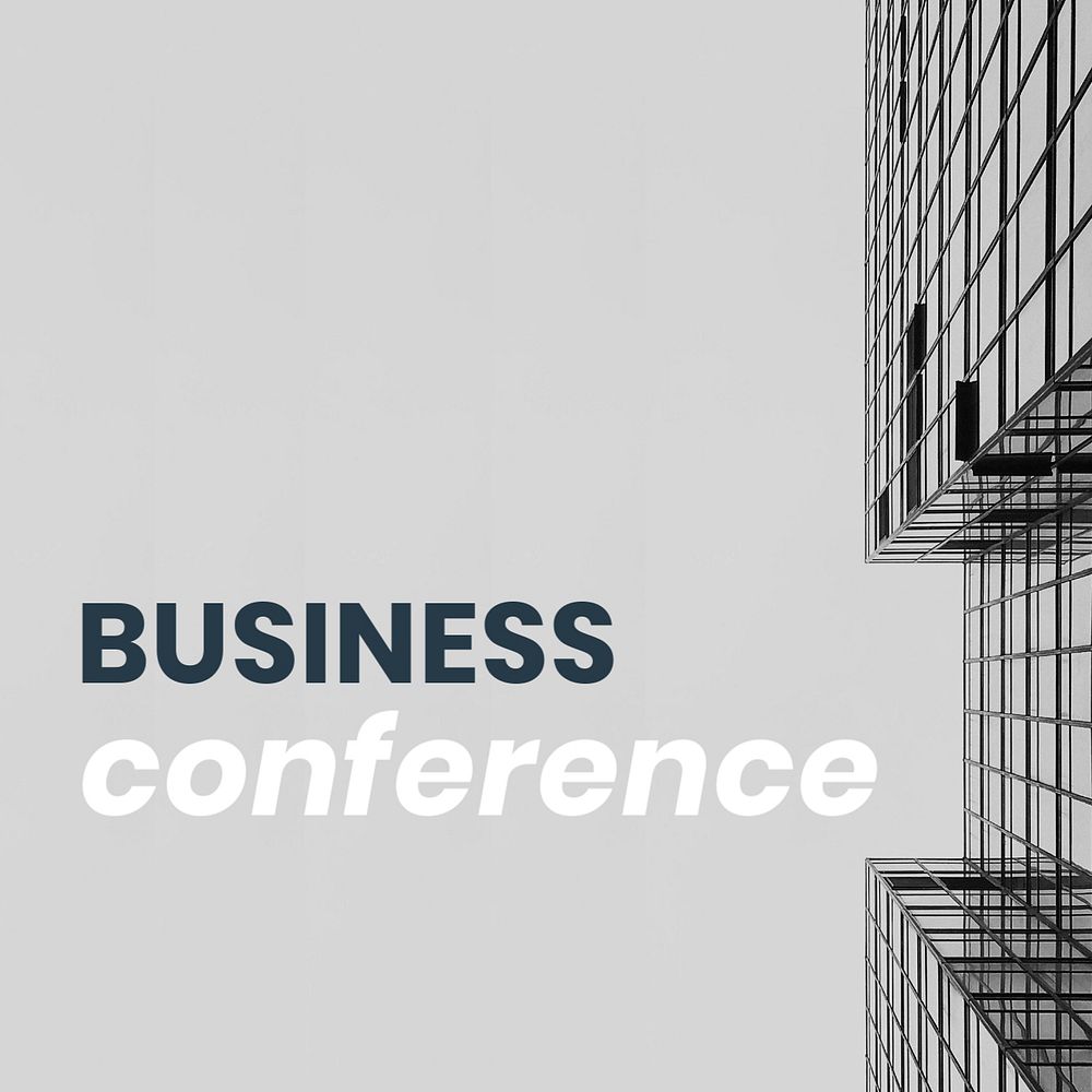 Business Conference Instagram post template, editable text