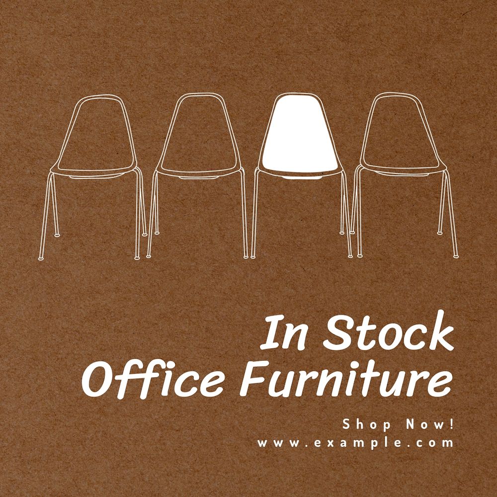 Furniture store Instagram post template, editable text