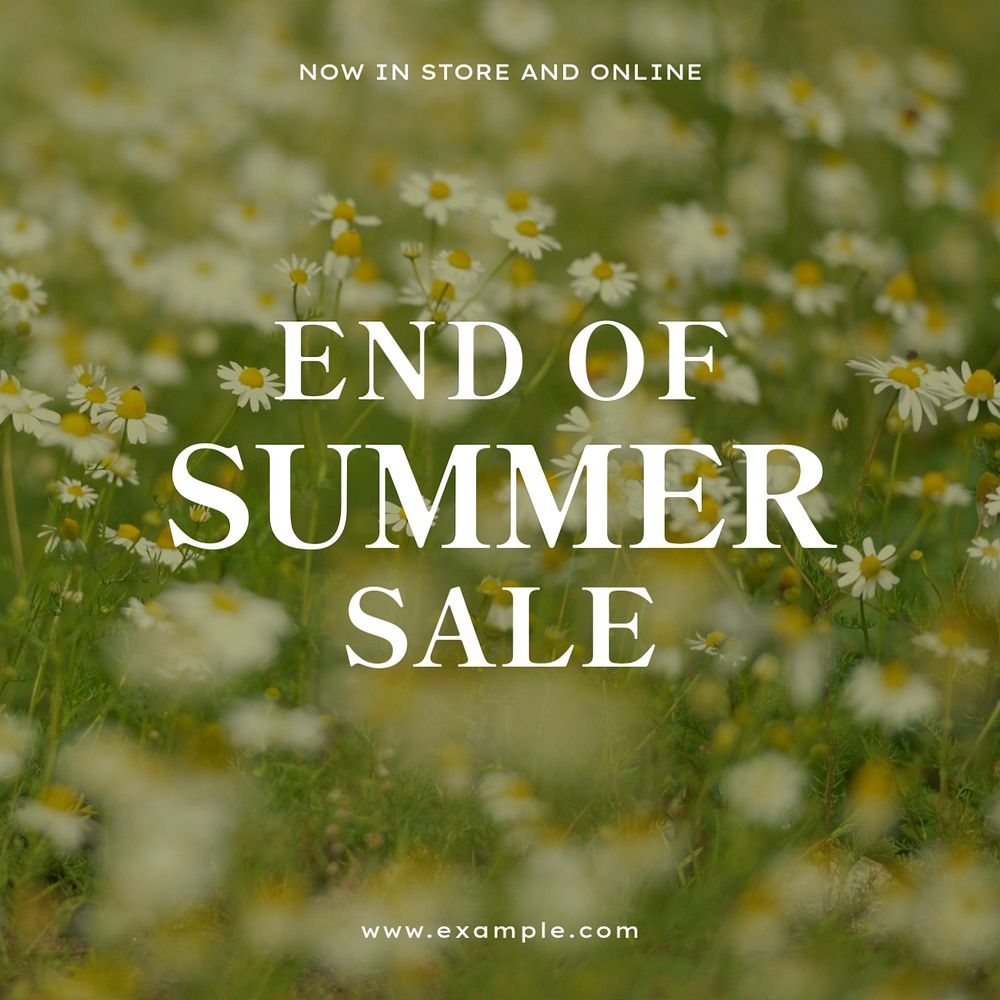 Summer sale Instagram post template, editable text