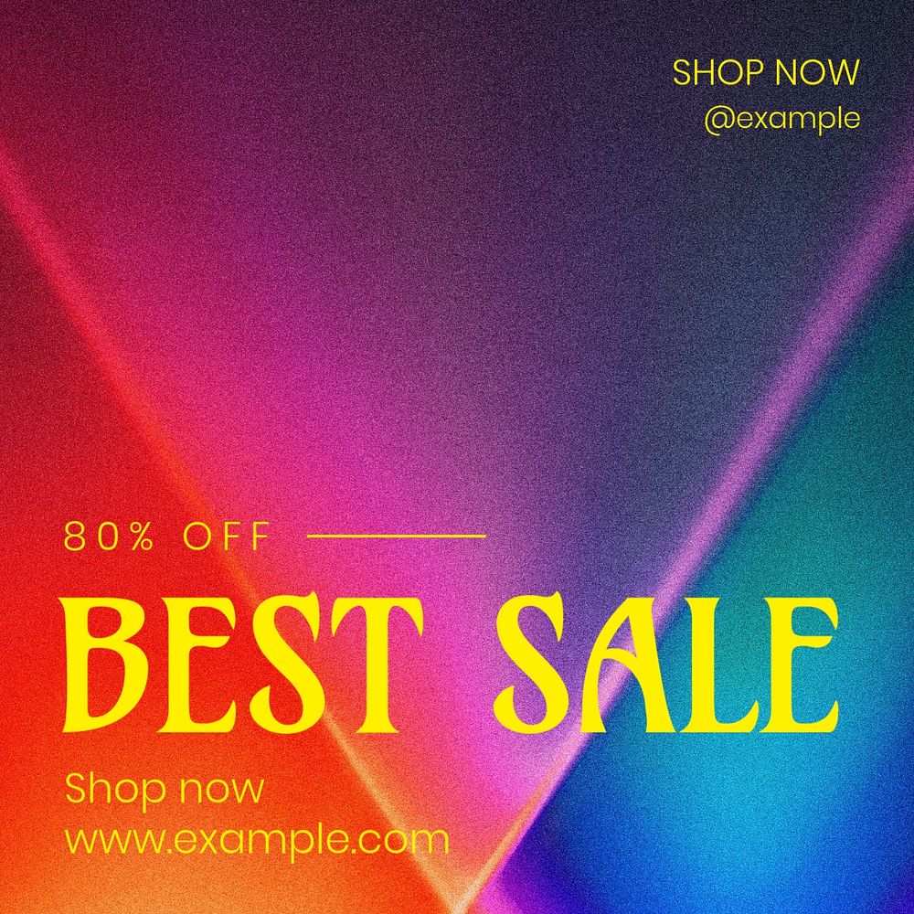 Best Sale Instagram post template, editable text