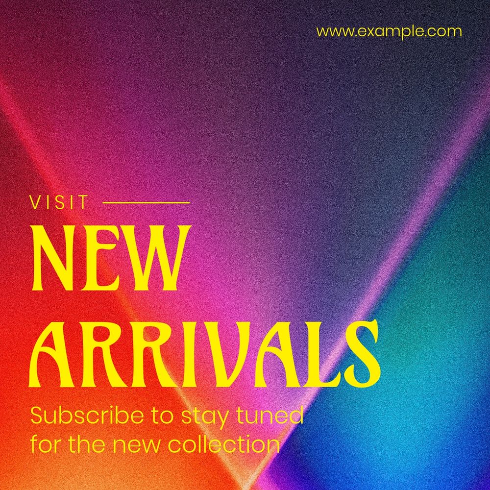 New arrivals Instagram post template, editable text