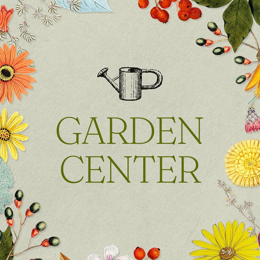 Garden center Instagram post template, editable text