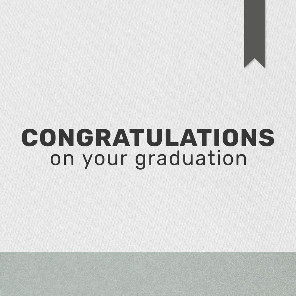 Graduation message Instagram post template, editable text