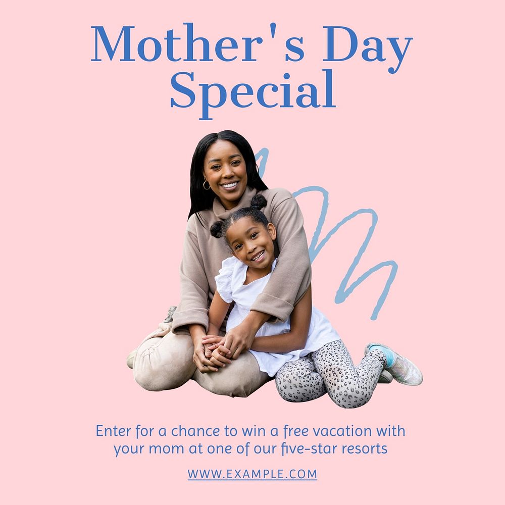 Mother's day special Instagram post template, editable text