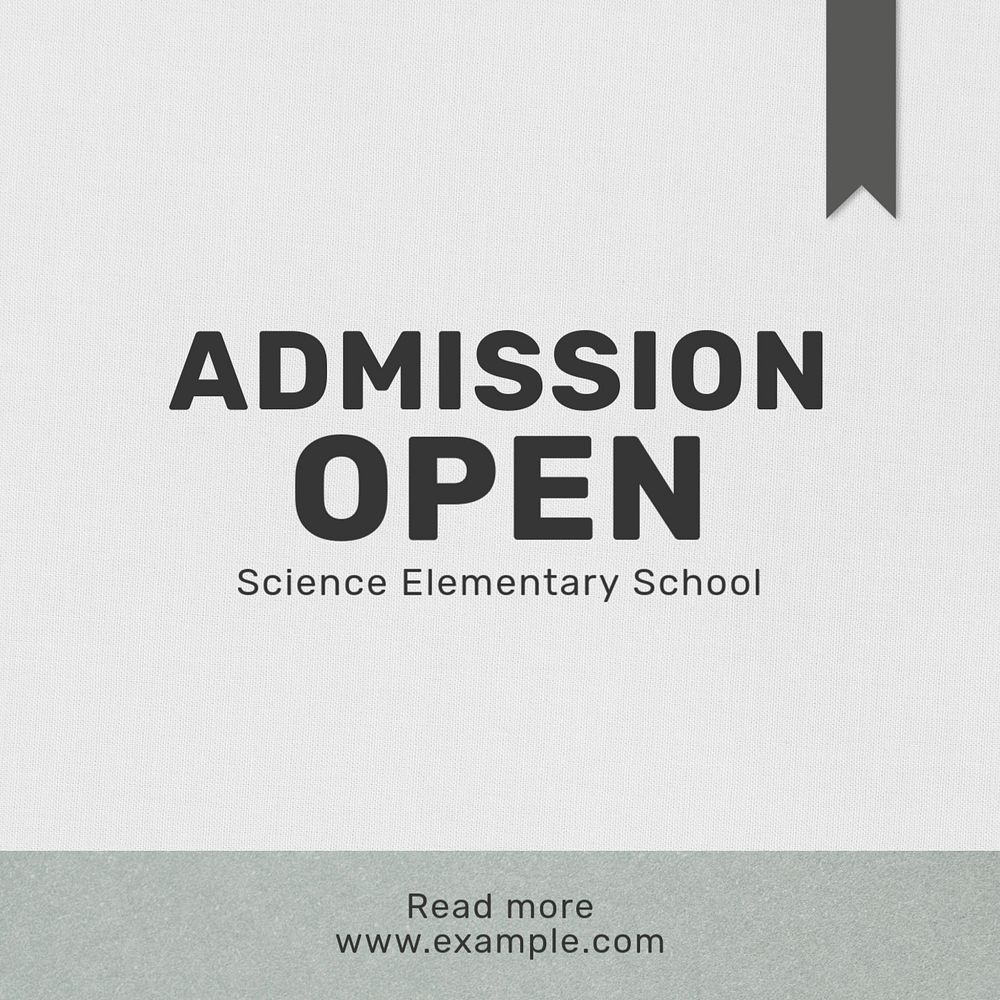 Admission open Instagram post template, editable text