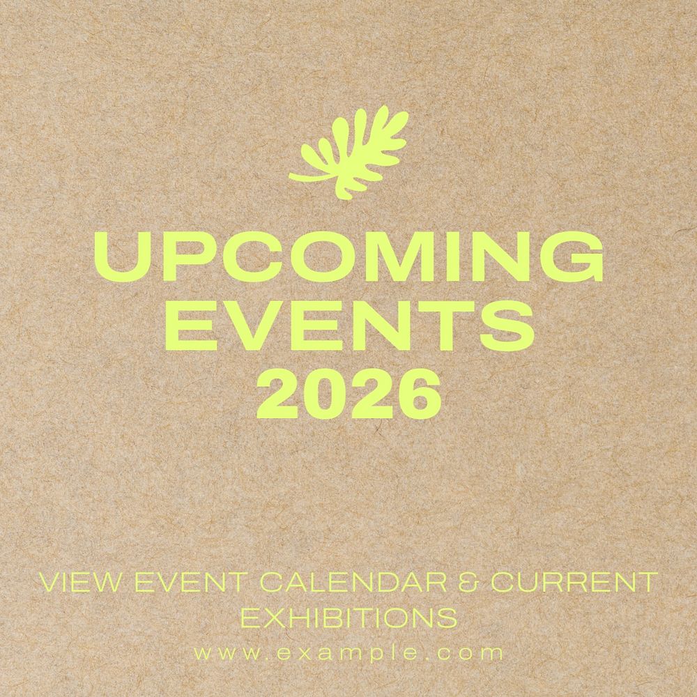 Upcoming events Instagram post template, editable text