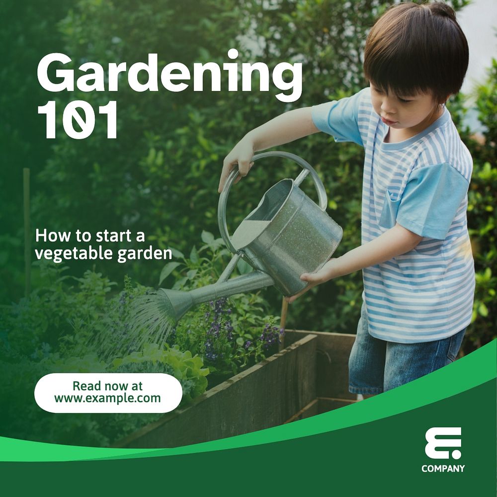 Gardening 101 Instagram post template