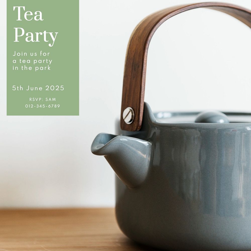 Park tea party Instagram post template