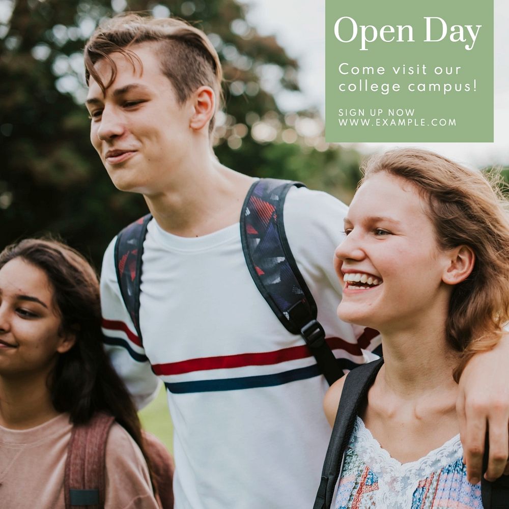 College open day Instagram post template