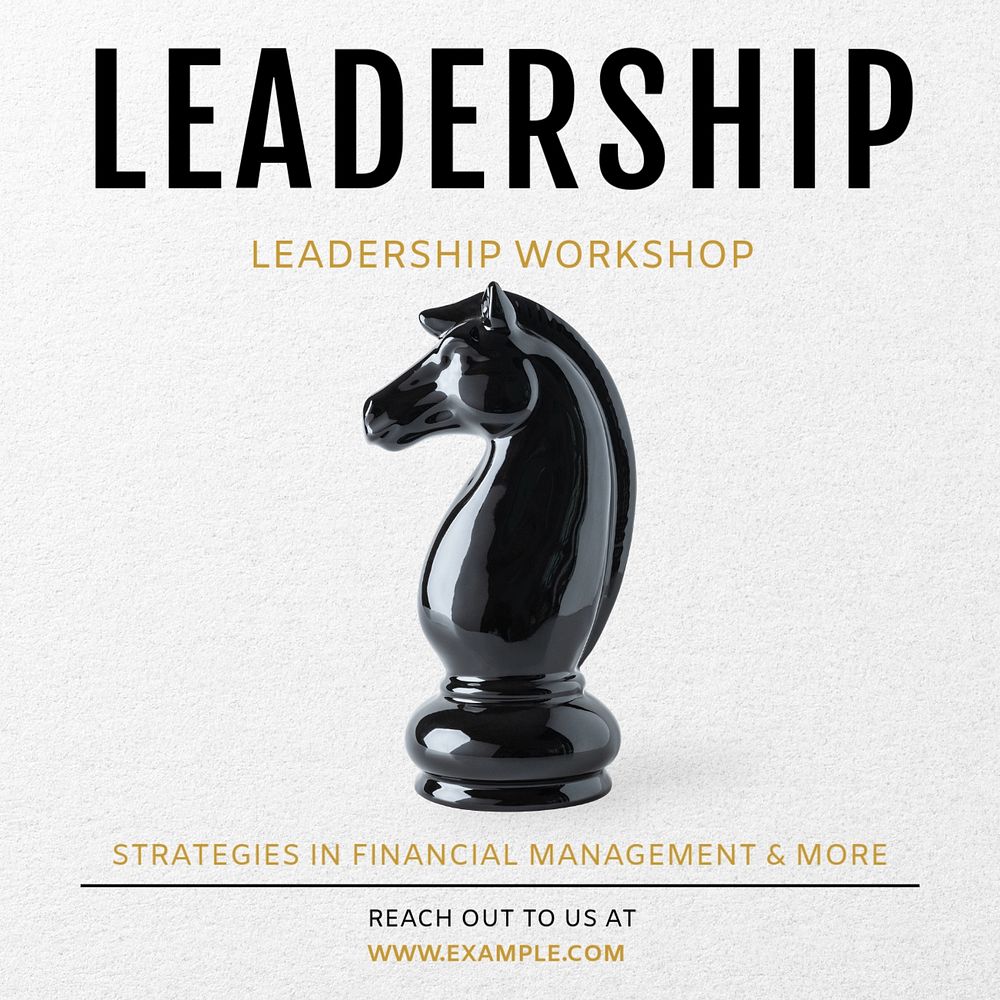 Leadership Instagram post template, editable text