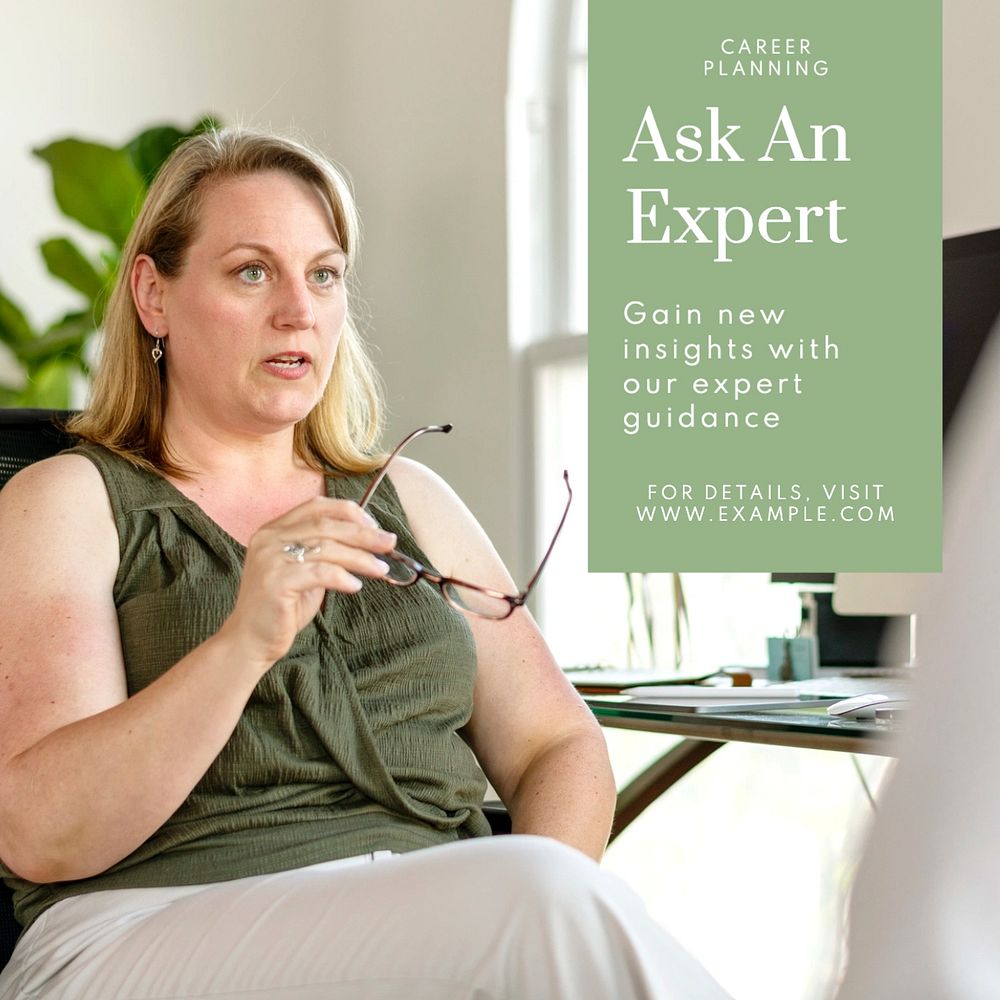 Ask an expert Instagram post template