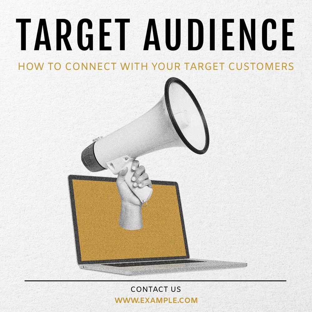 Target audience Instagram post template, editable text