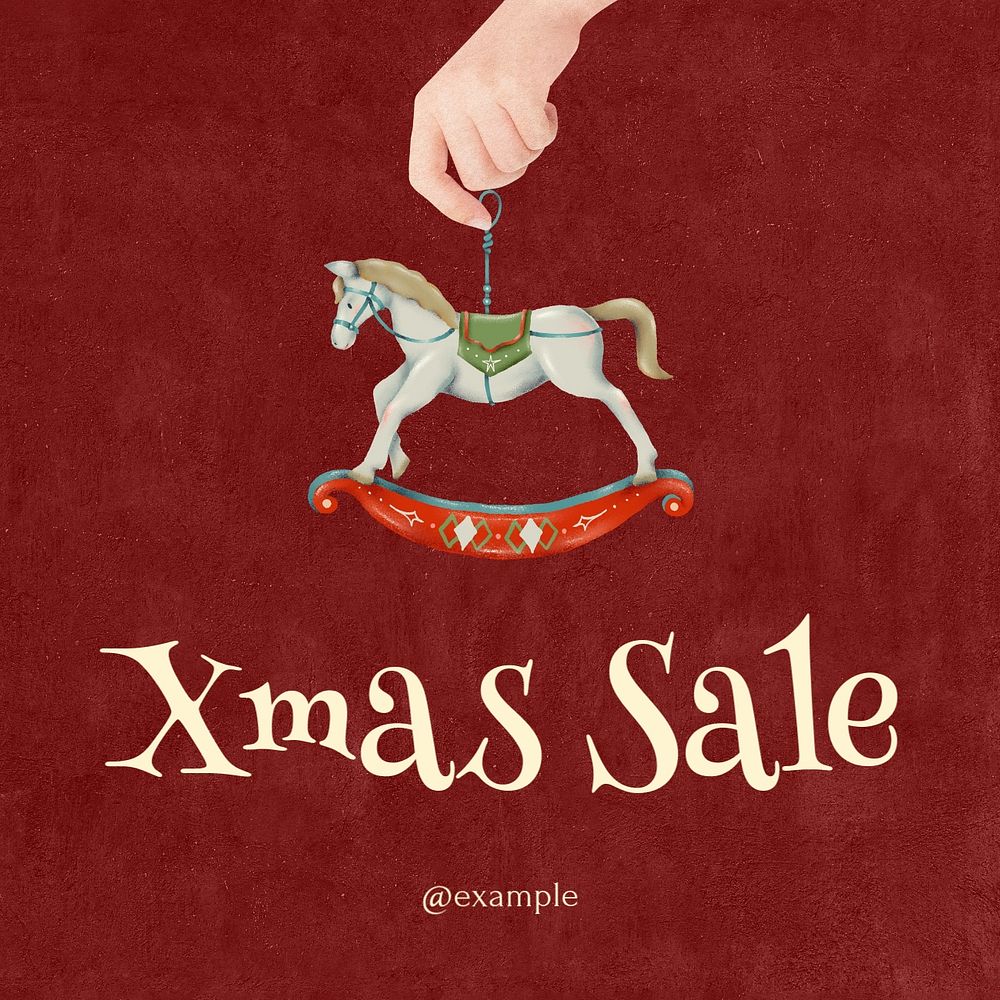 Xmas sale Instagram post template, editable text