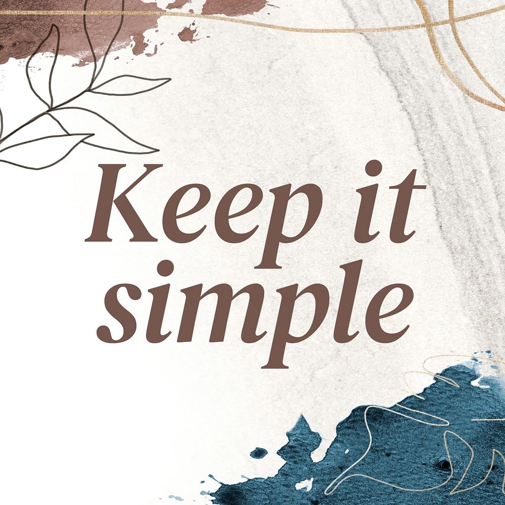 Keep it simple Instagram post template, editable text