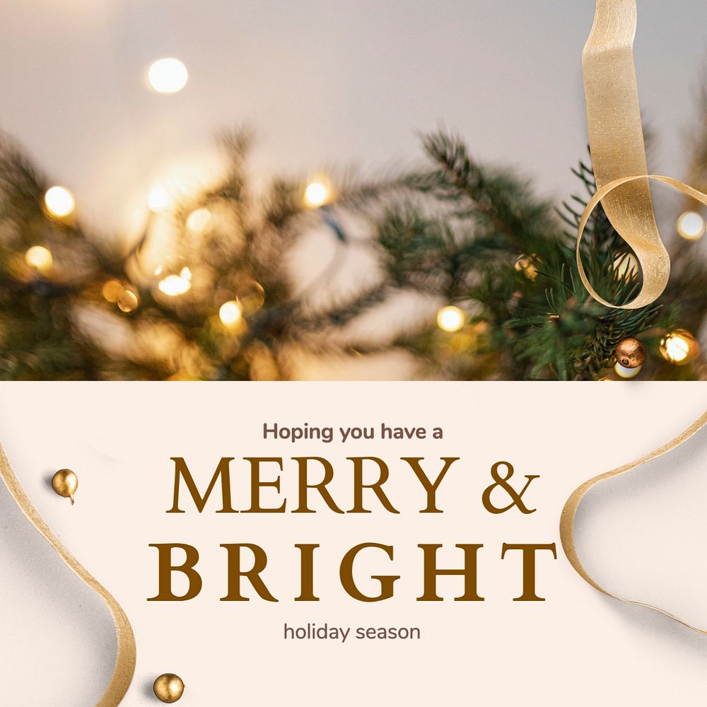 Holiday season Instagram post template, editable text