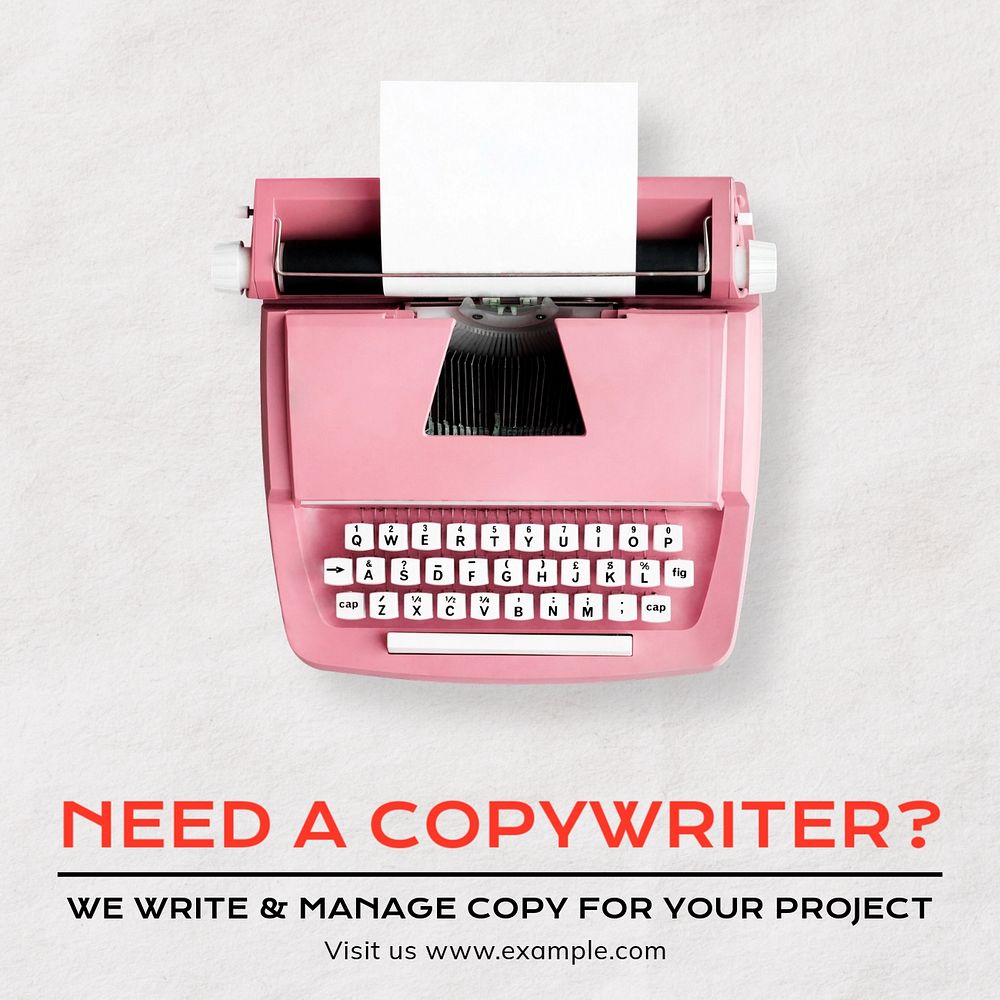 Need copywriter Instagram post template, editable text