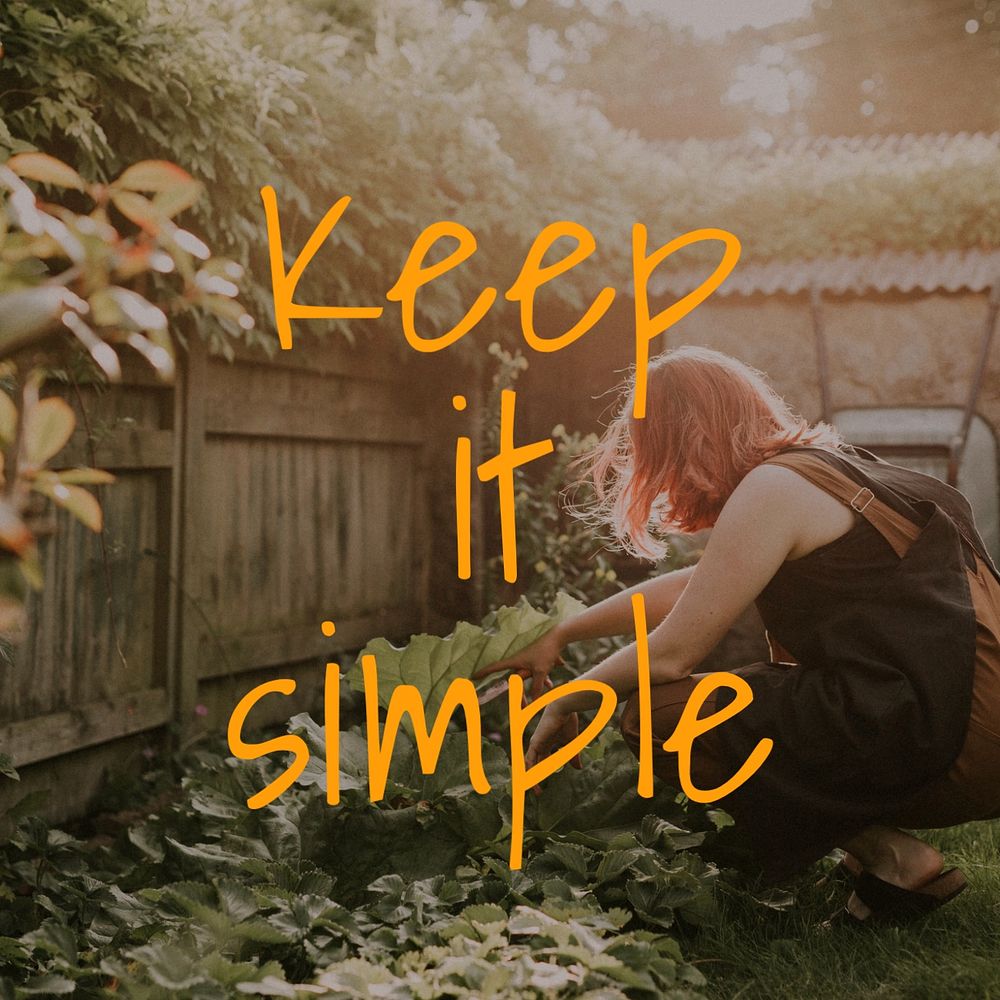 Keep it simple Instagram post template, editable text