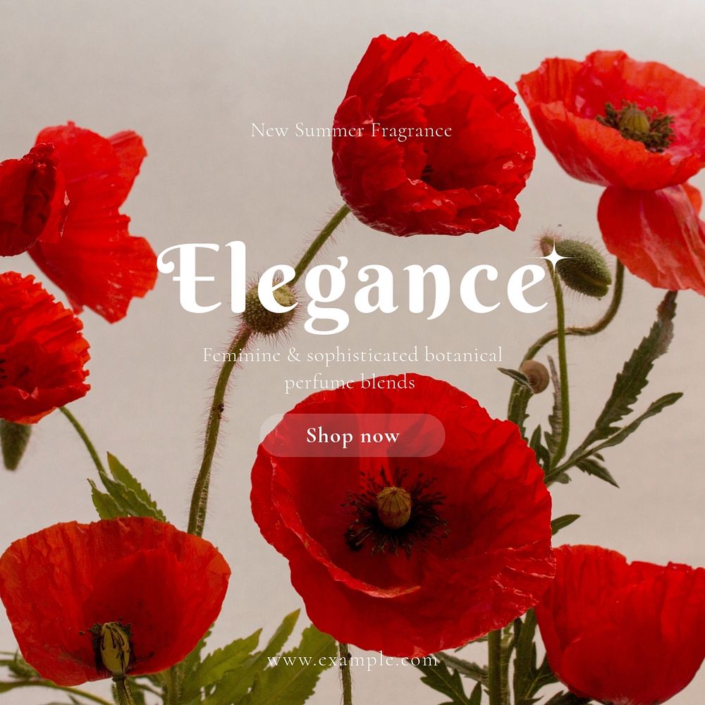 Summer fragrance Instagram post template, editable text