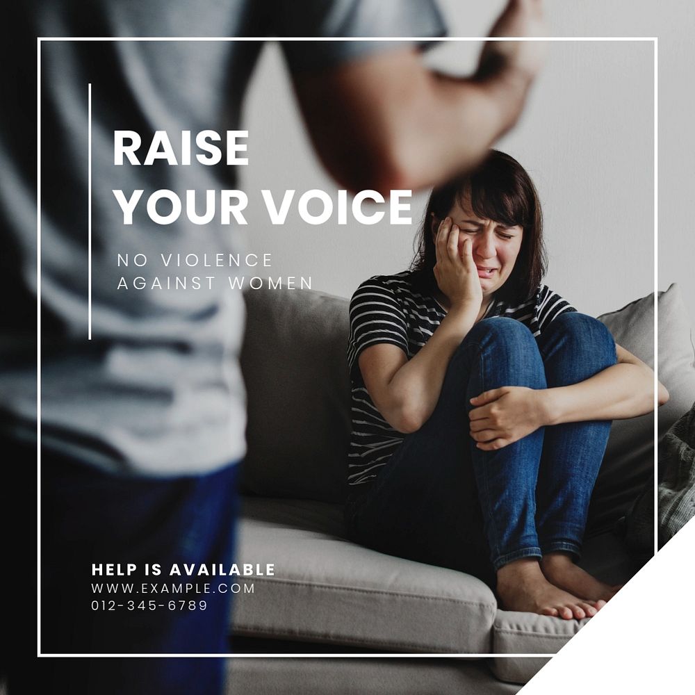 Raise your voice Instagram post template, editable text