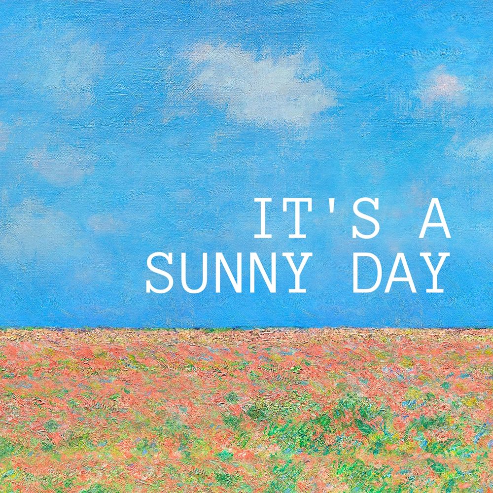 Sunny day Instagram post template, editable text