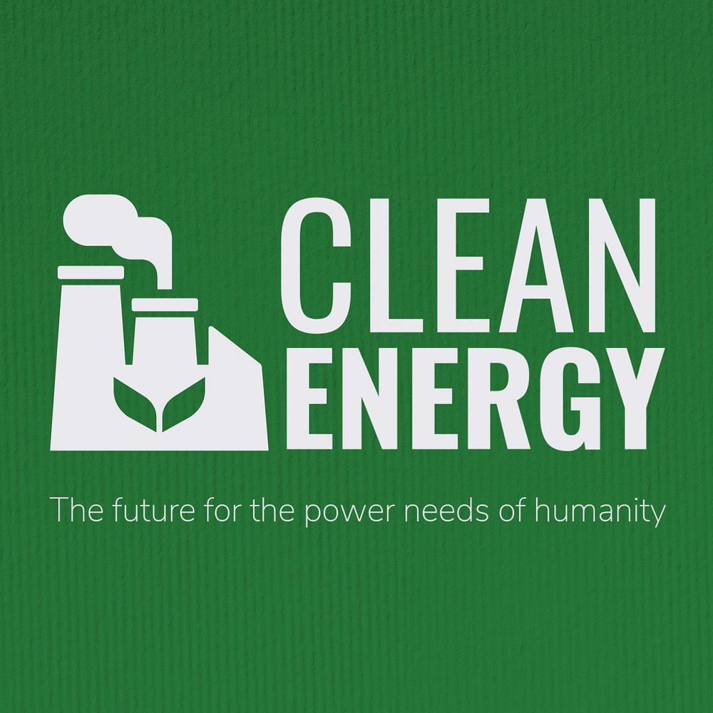 Clean energy Instagram post template, editable text