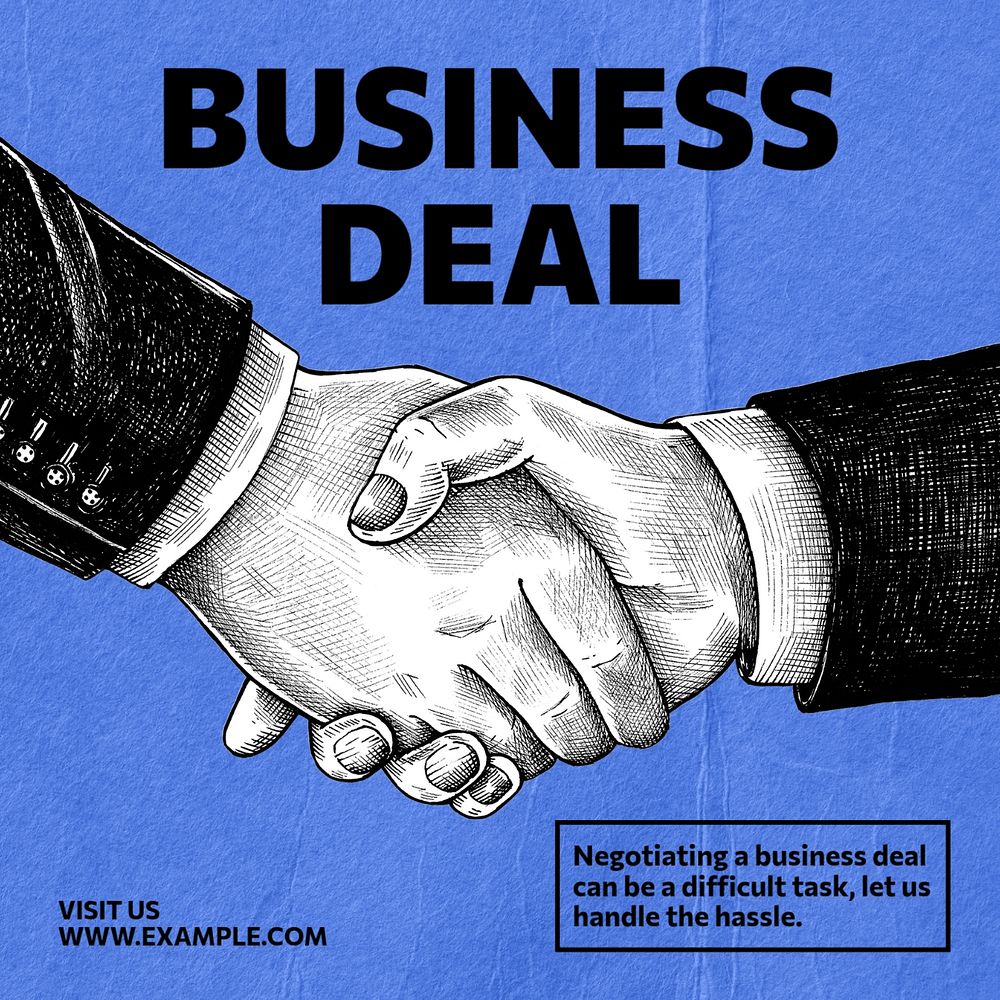 Business deal Instagram post template, editable text