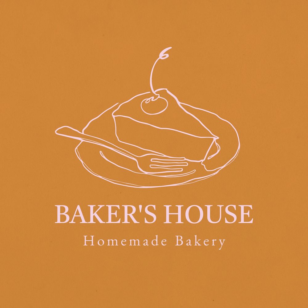 Homemade bakery logo template, editable text