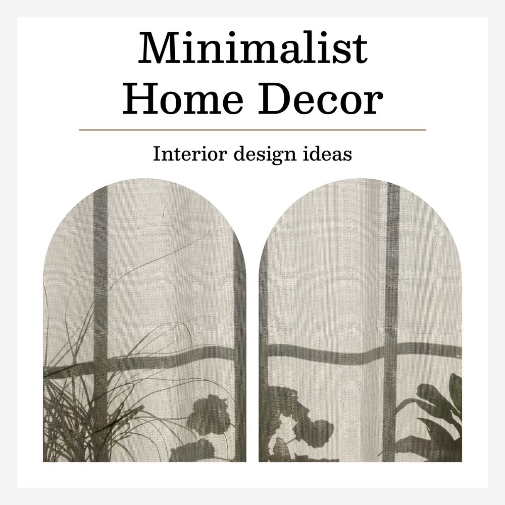 Minimalist home decor Instagram post template, editable text