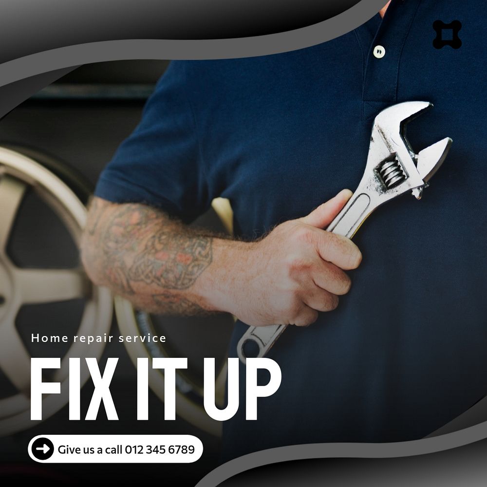 Fix it up Instagram post template, editable text