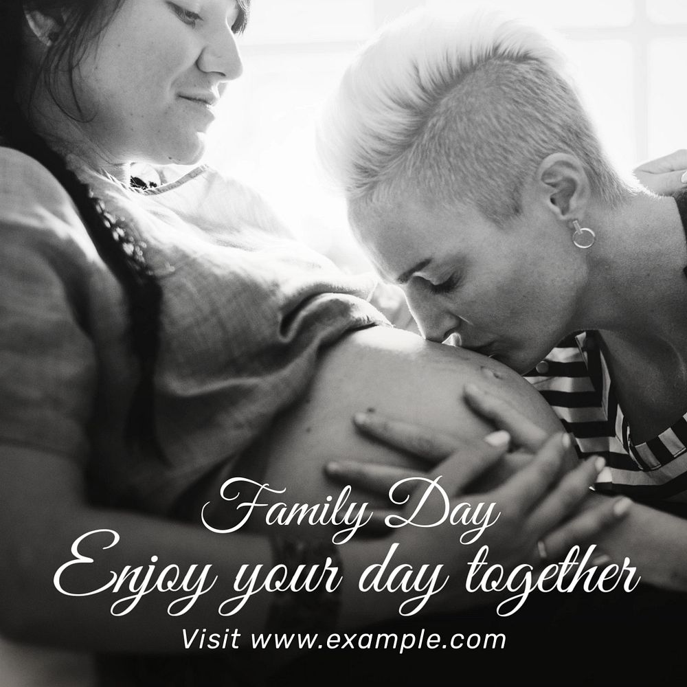 Family Day Instagram post template, editable text