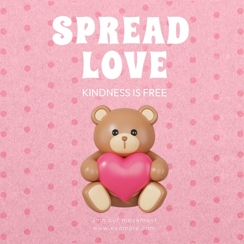 Spread love  Instagram post template, editable text