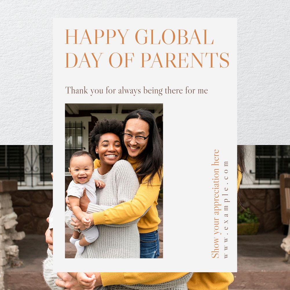 Parenting Instagram post template, editable text