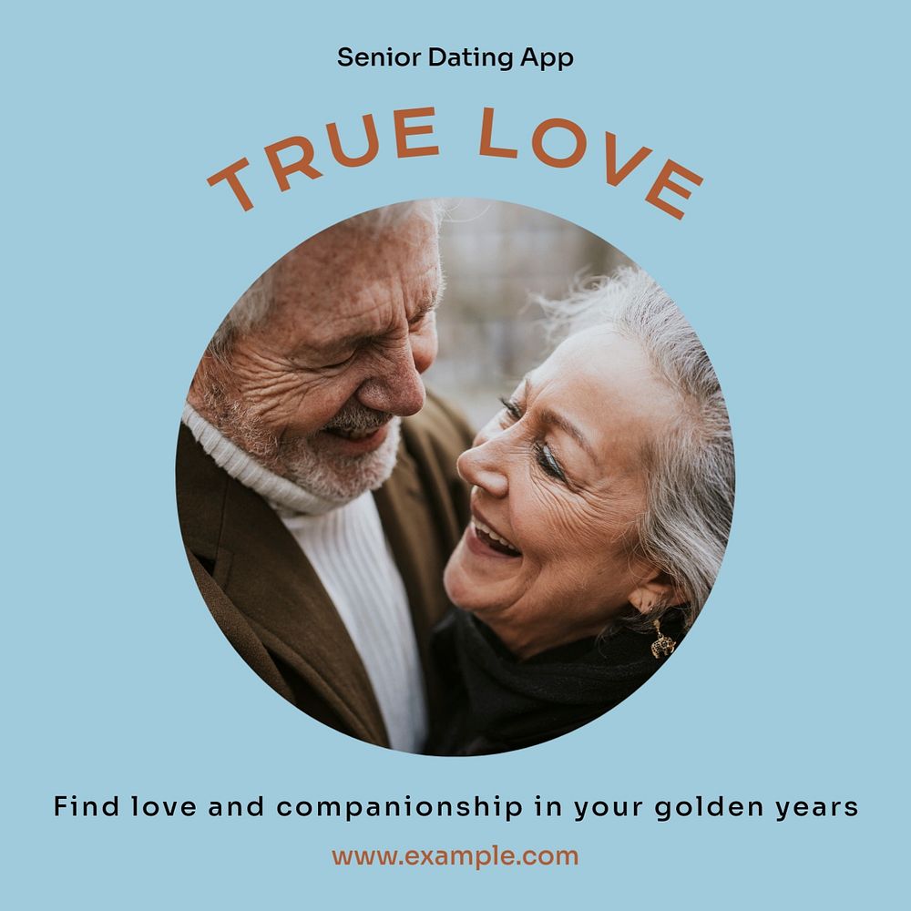 True love Instagram post template, editable text