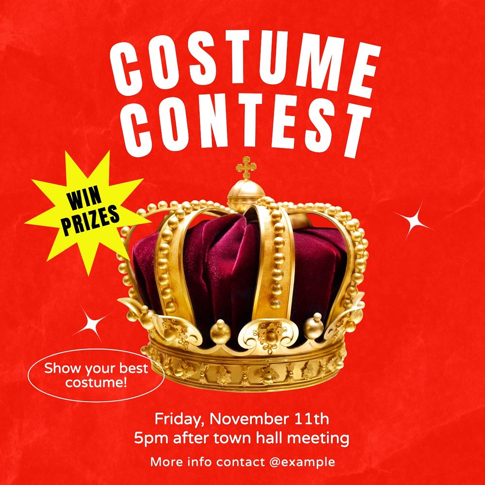 Costume contest Instagram post template