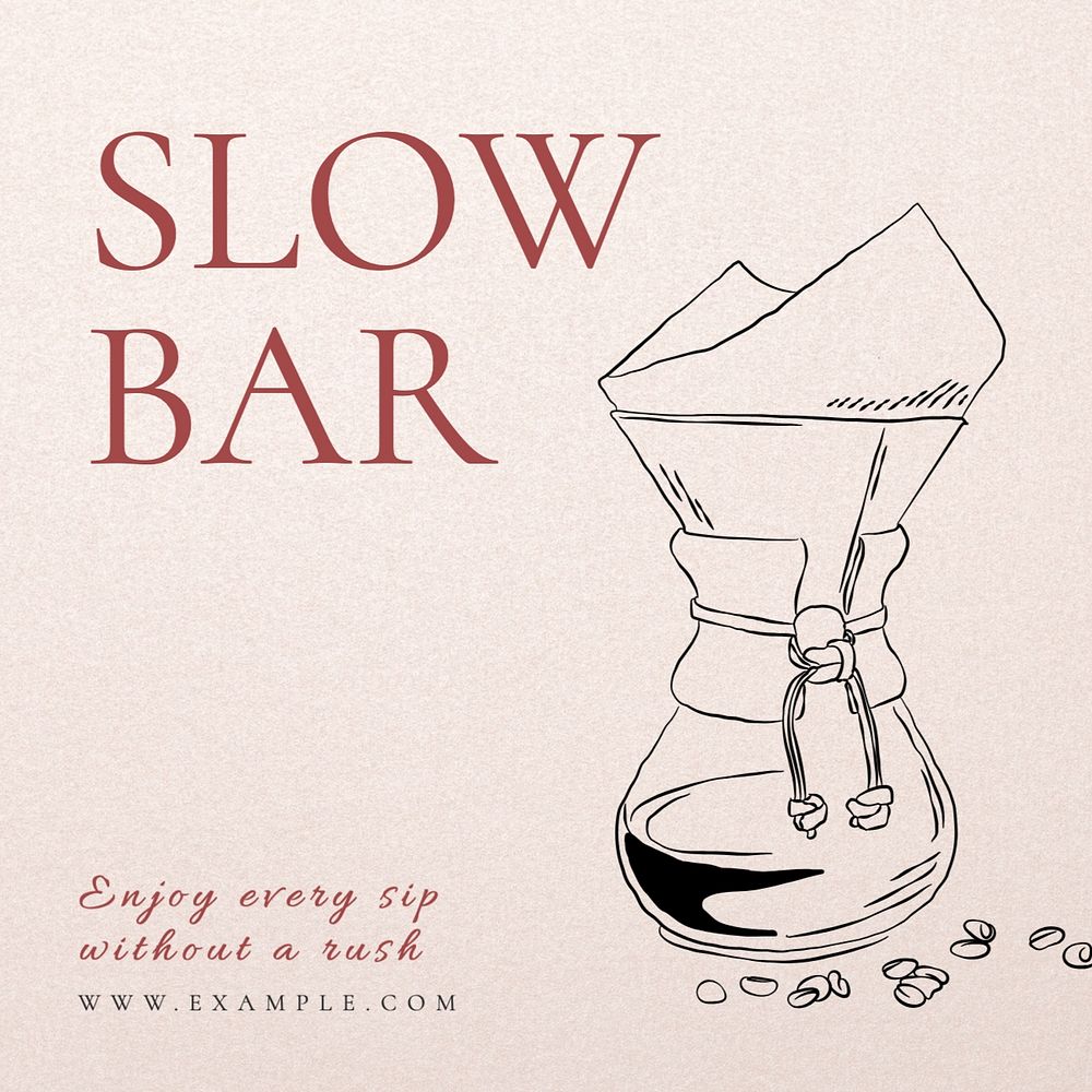 Slow bar Instagram post template