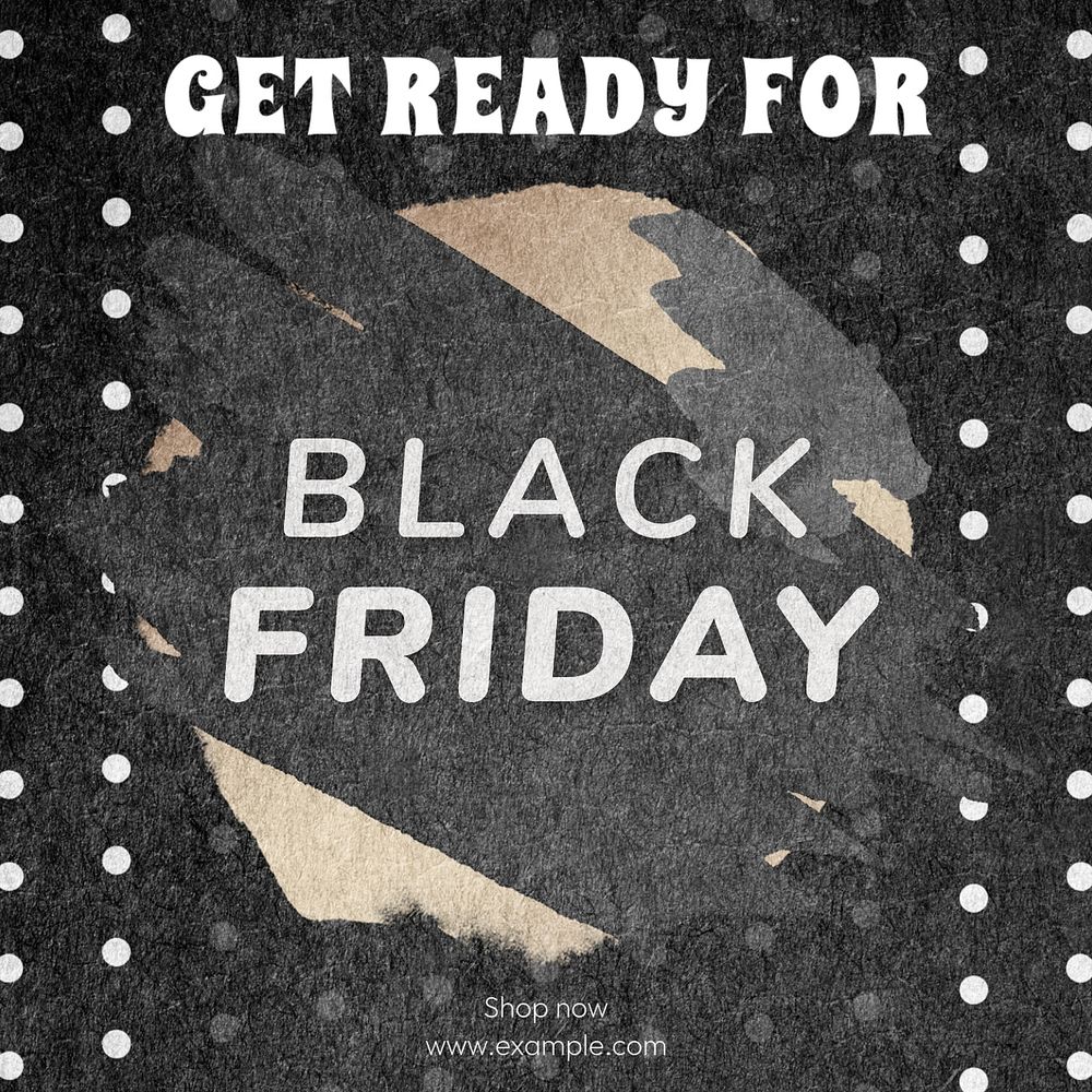 Black Friday post template, editable social media design