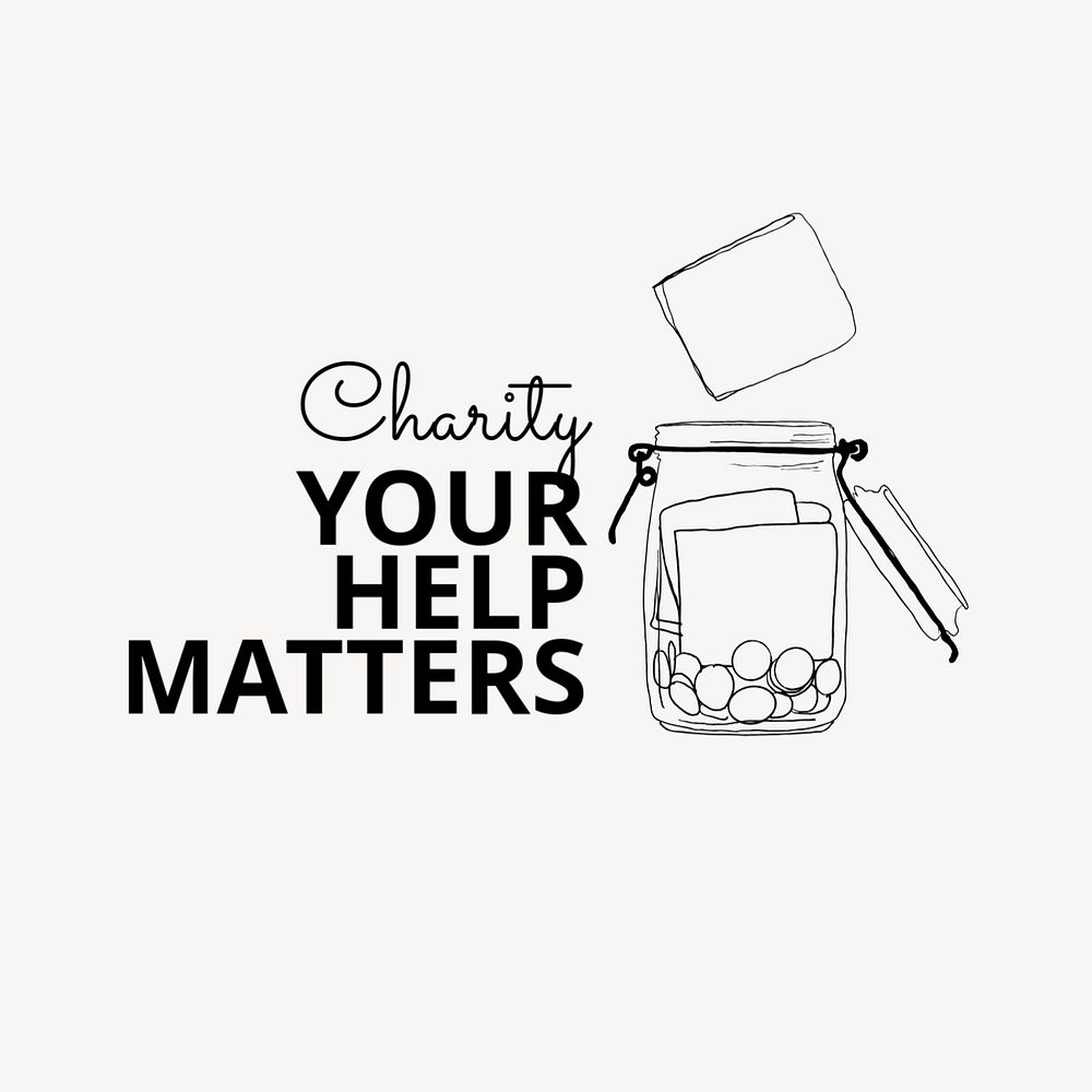 Your help matters logo template, editable text