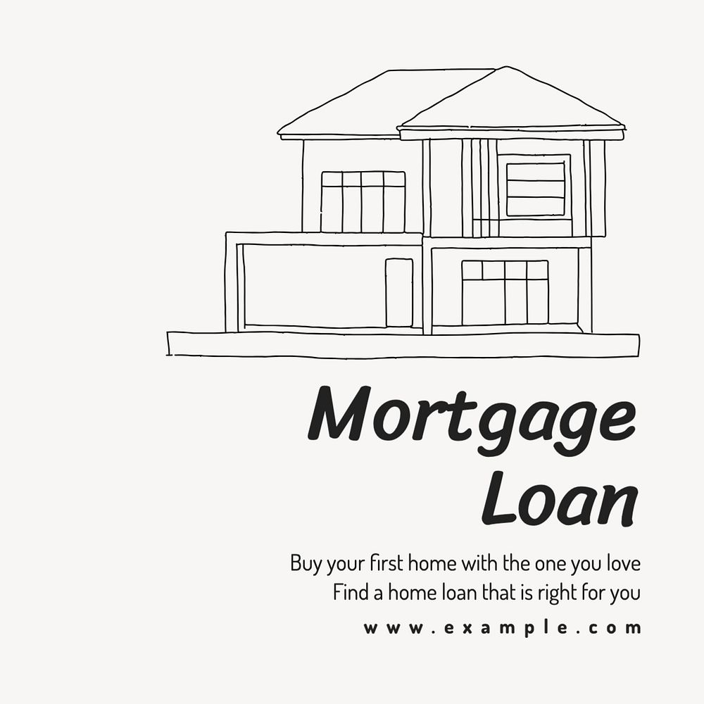 Mortgage loan Facebook post template