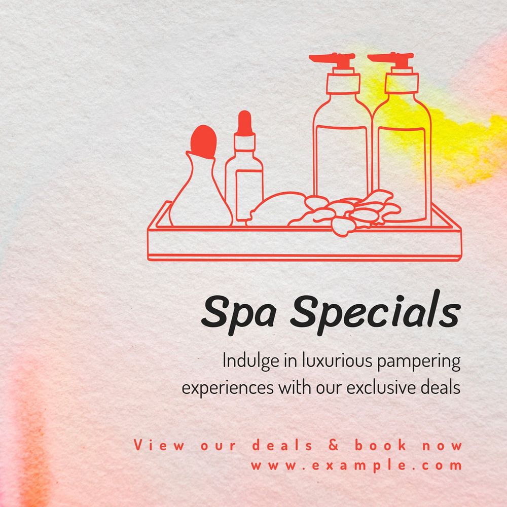 Spa deals Instagram post template, editable text