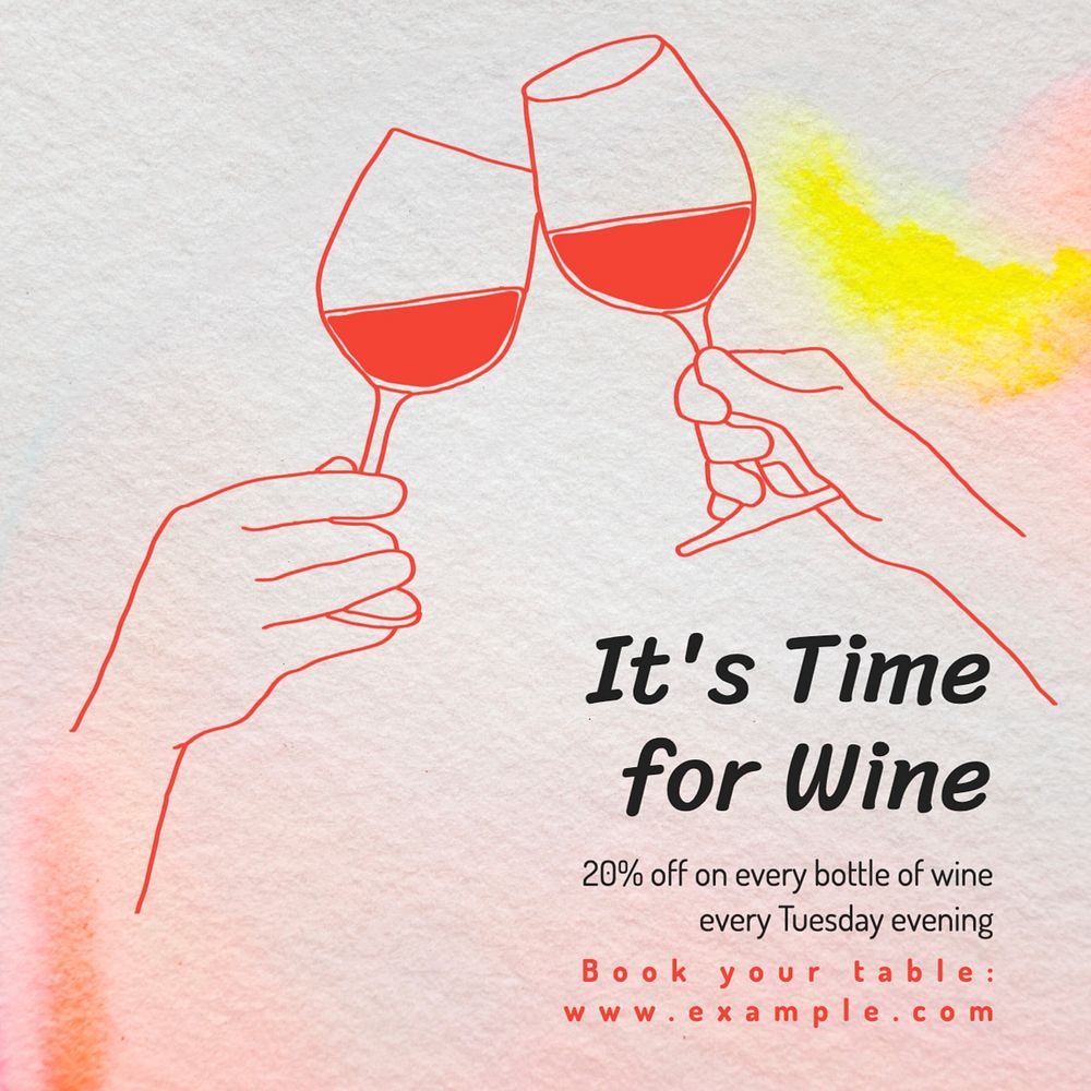 Wine Instagram post template