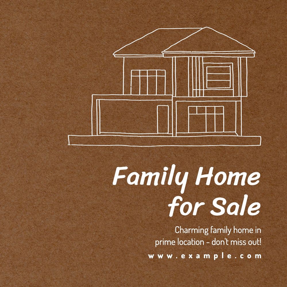 House property sale Facebook post template